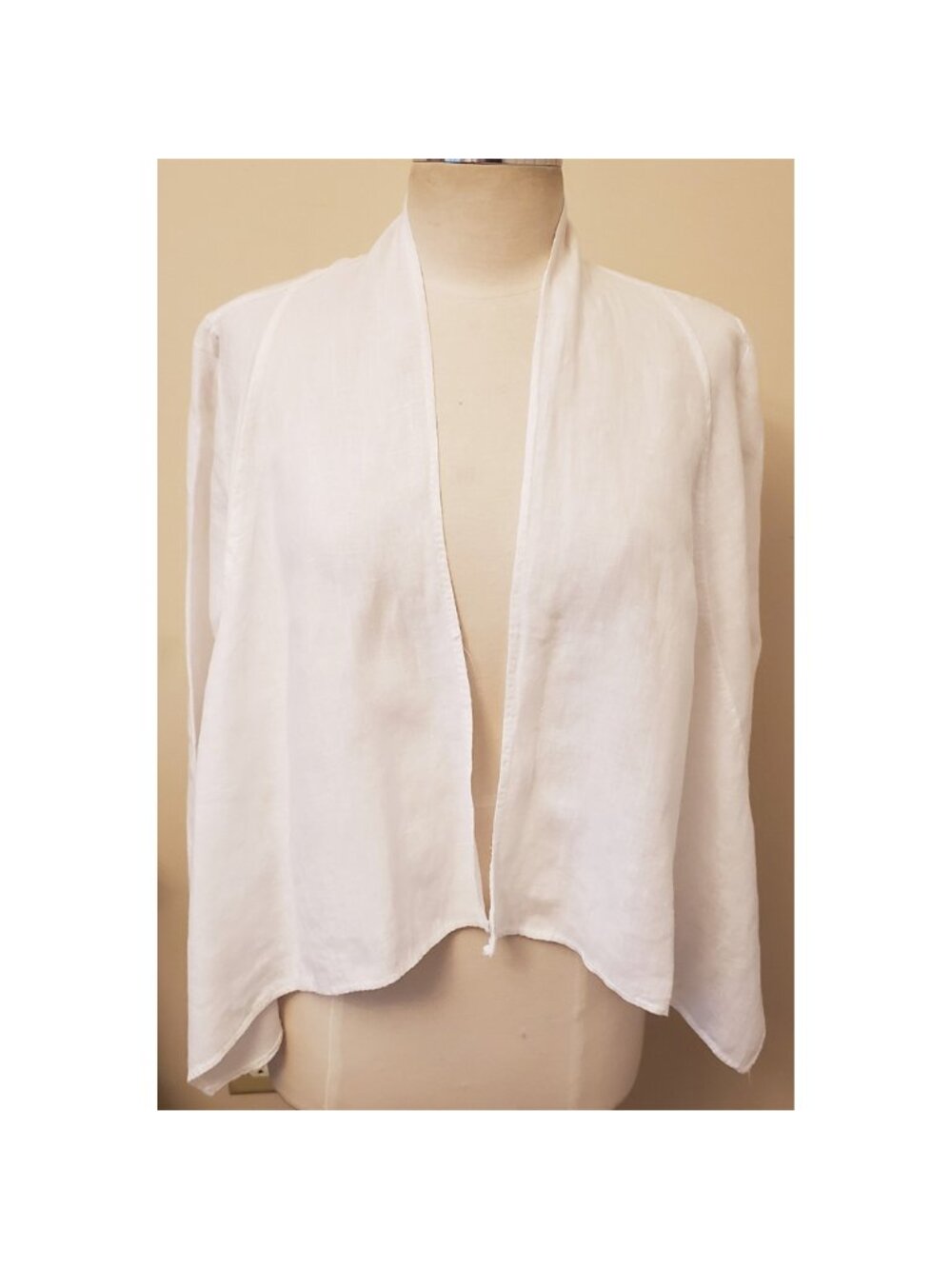 LUNGO L'ARNO Italy 100% Linen White Jacket/Cardigan Size-S